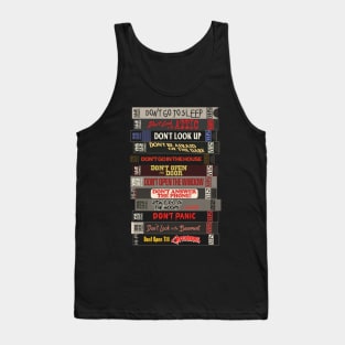 The "Don't ...!" Films - Horror Movie VHS Stack Tank Top